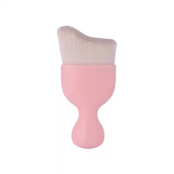 Brocha Curva Para Base Con Recipiente Rosa Miniso