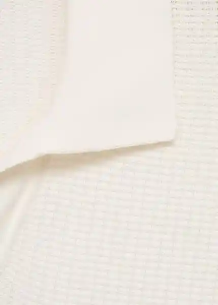 Camiseta Polo Fluid Offwhite Talla M Hombre Mango