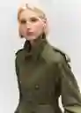 Abrigo Trench Used Khaki Talla 18 Mujer Mango