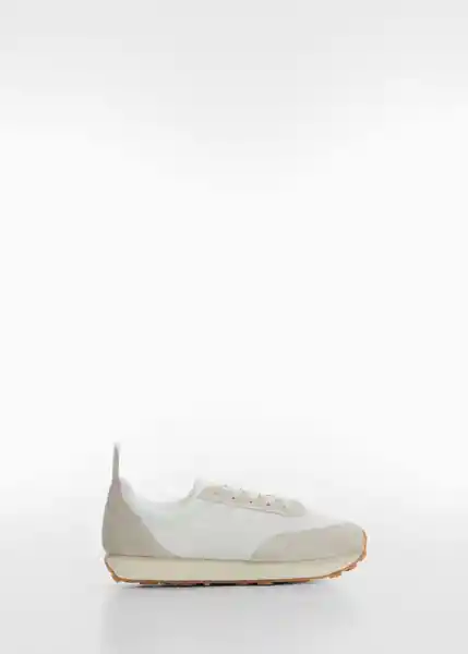 Zapatos Deportiva Derby Blanco Talla 36 Mujer Mango