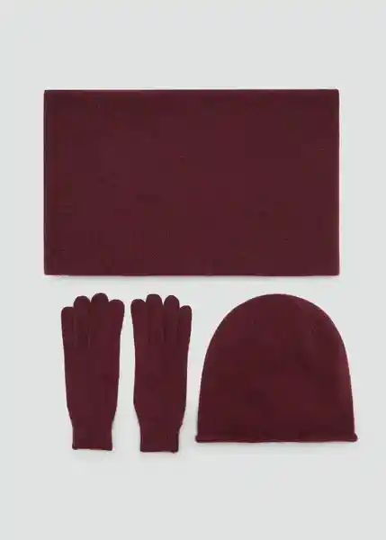 Gorro Perla Burdeos Mujer Mango