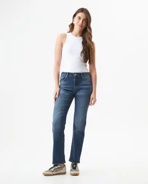 Jean High Cosmo Femenino Azul Francés Medio Talla 6 Chevignon