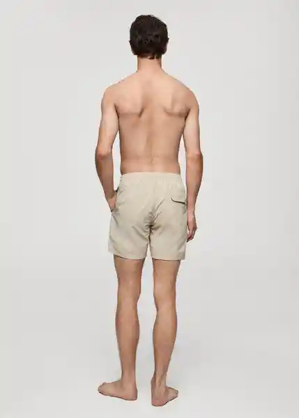 Short Bañador Liso Arena Talla L Hombre Mango