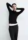 Camiseta Second Negro Talla S Mujer Mango