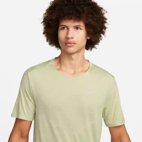 Nike Camiseta M Df Rise 365 Ss Para Hombre Verde Talla L