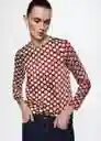 Blusa Sabrin Burdeos Talla Xs Mujer Mango