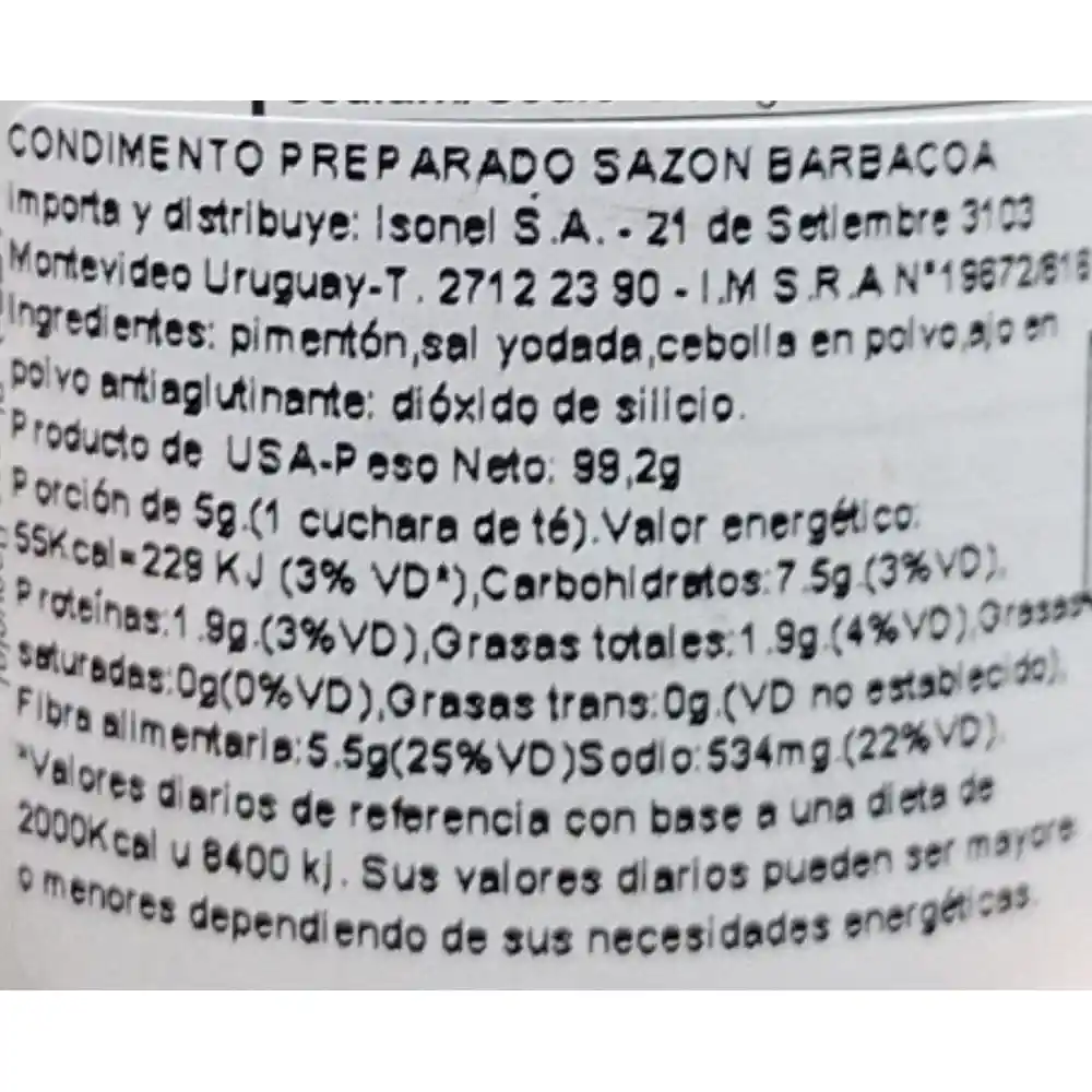 Badia Condimento para Barbacoa Mezcla Tradicional