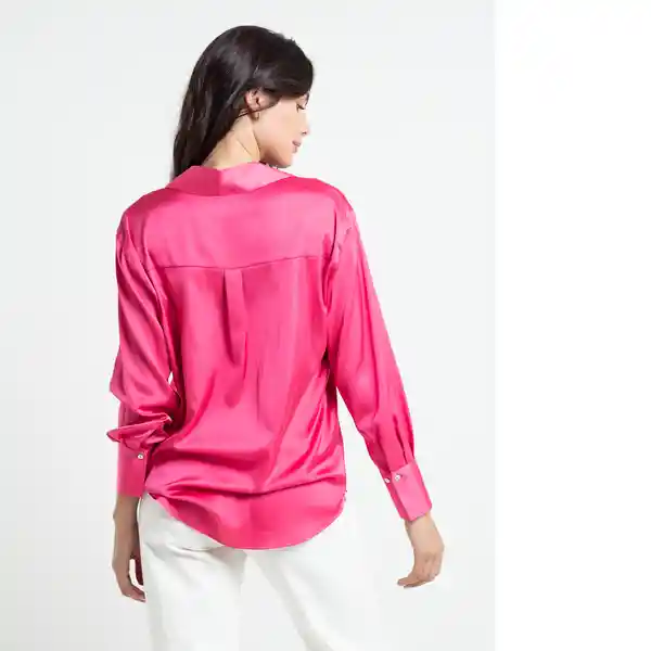 Camisa Pure Mujer Rosa Fandango Oscuro Talla M 512E340 Naf Naf