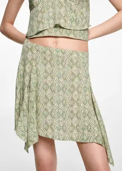 Falda Greenf Verde Talla 22 Niñas Mango