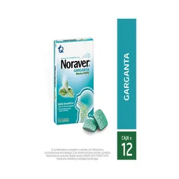 Noraver T Garganta Menta Caja X 12 Tabletas