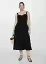 Vestido Cali Negro Talla M Mujer Mango
