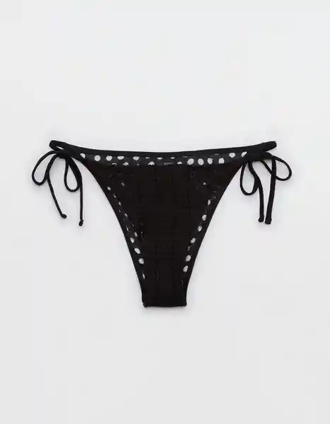 Panti de Bikini Aerie Negro Talla: SMALL 5814073 American Eagle