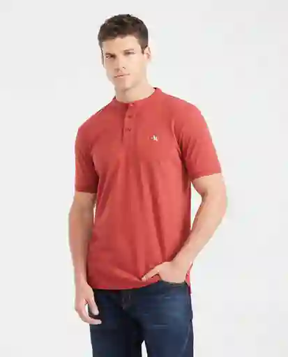 Camiseta Polo Ner# Neck Rojo Granate Oscuro M Chevignon