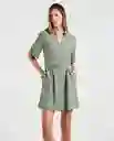 Vestido Verde Jade Medio Talla M 692E003 Esprit