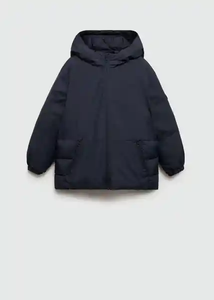 Abrigo Anorak Enzo Navy Talla 06 Niños Mango