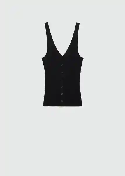 Top Lana Negro Talla 24 Mujer Mango