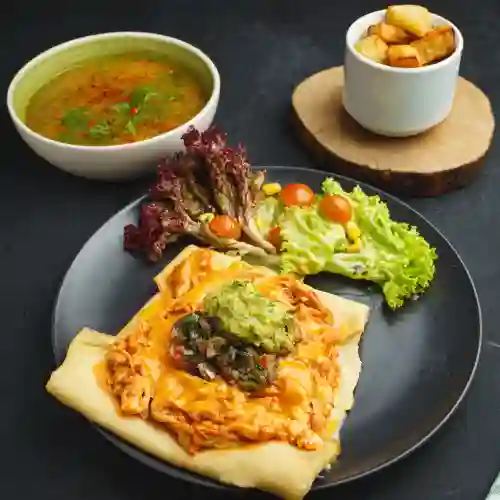 Combo Crepe Mexicano + Sopa + Papas