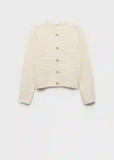 Chaqueta Cunas Crudo Talla XS Mujer Mango