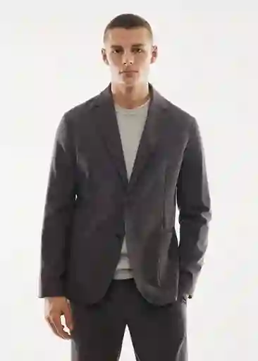 Blazer Americana Travel Gris Talla 54 Hombre Mango