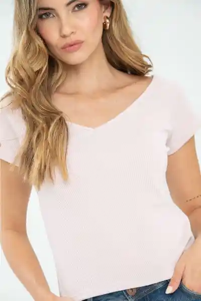 Top Rib Bahamas Color Rosado Palo de Rosa Talla XS Ragged