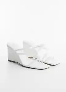 Sandalias Annie Blanco Talla 37 Mujer Mango