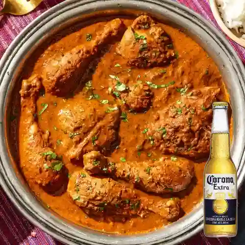 Combo Chicken Curry + Cerveza Corona Bot. 355ml