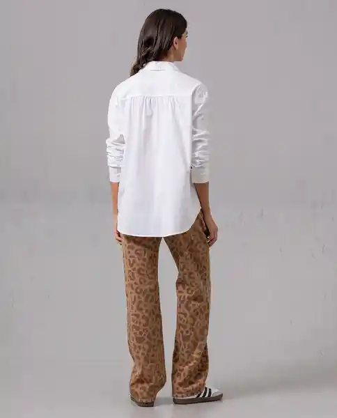 Pantalón Print Mujer Cafe Biscuit Medio Talla 6 82606 Rifle