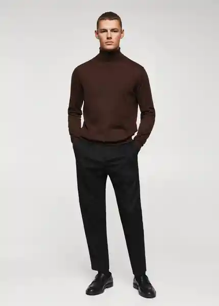Saco Jersey Willyt Chocolate Talla L Hombre Mango