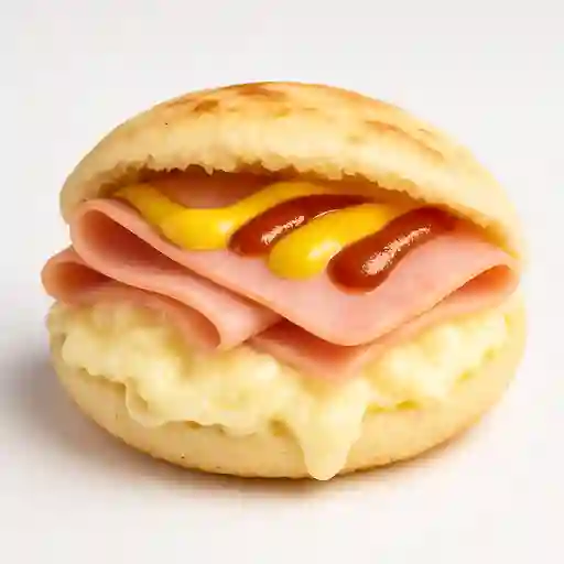 Arepa con Queso y Jamón