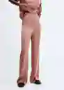 Pantalón Massim Rosa Pastel Talla XS Mujer Mango