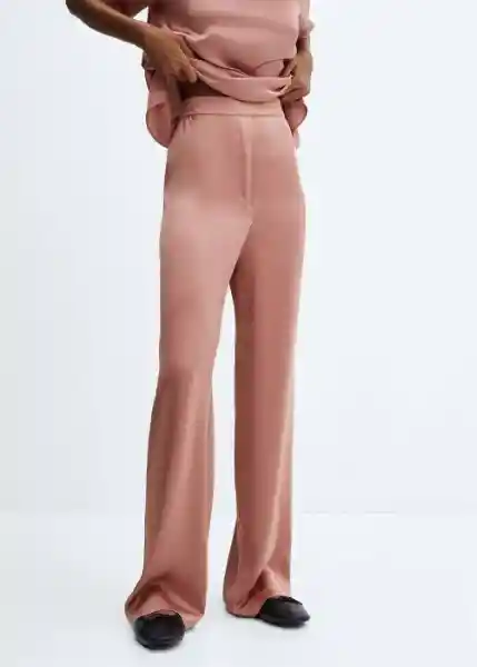 Pantalón Massim Rosa Pastel Talla XS Mujer Mango