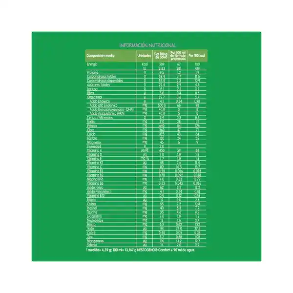 Fórmula infantil NESTOGENO Comfort Total x 400g