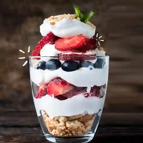 Fresas con Crema con Helado