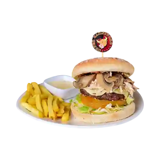 Hamburguesa de Pollo y Champiñones