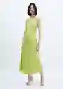 Vestido Elna-h Verde Pastel Talla S Mujer Mango