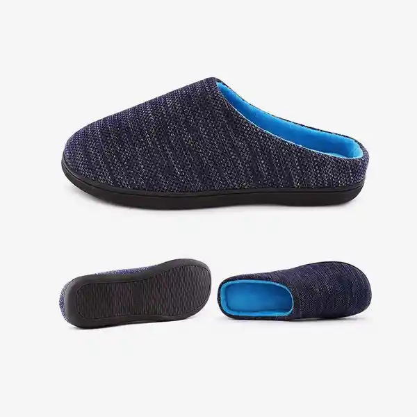 Inkanta Pantuflas Birdseye Mujer Denim Azul Claro M