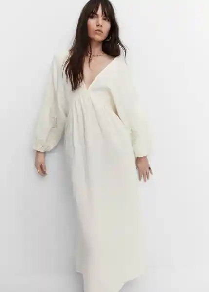 Vestido Haizea Off White Talla XL Mujer Mango