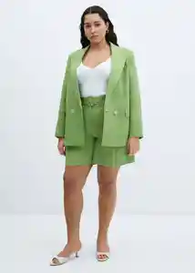 Bermuda Tempoli Verde Talla 44 Mujer Mango