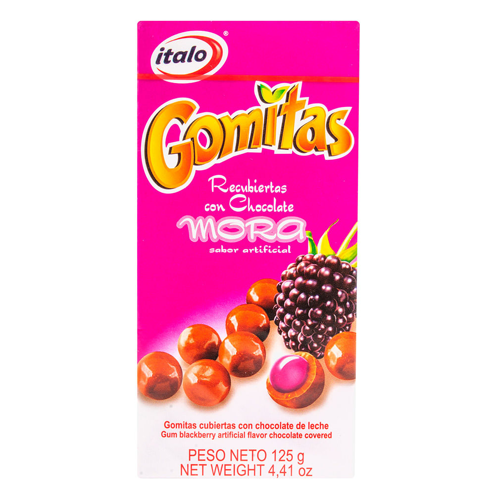 Italo Gomitas Recubiertas con Chocolate y Mora 125 g