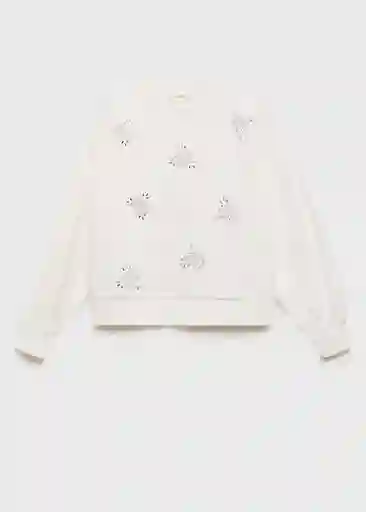 Buzo Sudadera June Off White Talla 10 Niñas Mango