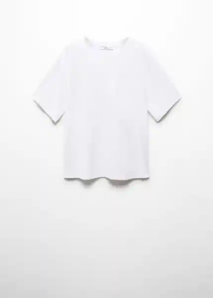 Camiseta Sitam Blanco Talla S Mujer Mango