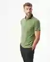 Camiseta Contrast Polo Neck Verde Loden Oscuro T L Chevignon