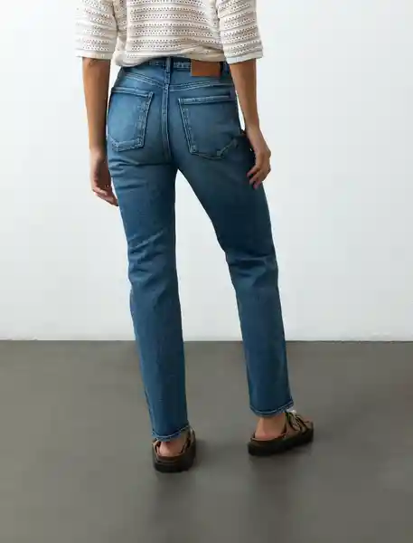 Jean Mujer Azul Índigo Medio Talla 12 493F071 Naf Naf