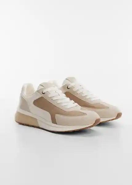 Zapatos Deportiva Rule Beige Talla 46 Hombre Mango