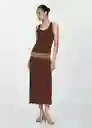 Vestido Mint Marron Talla XS Mujer Mango