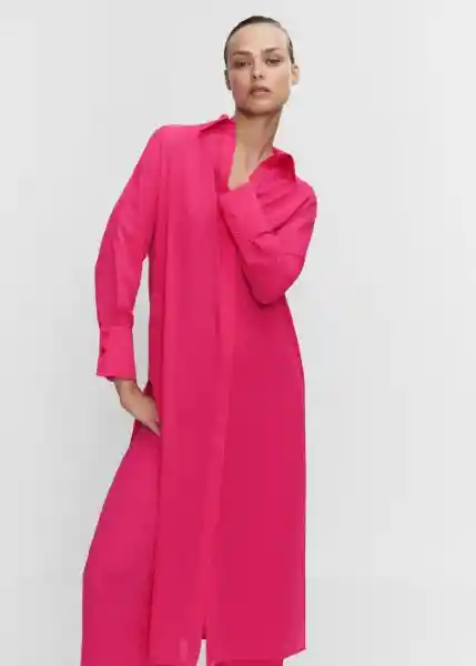 Vestido Tulipa-A Fucsia Talla M Mujer Mango