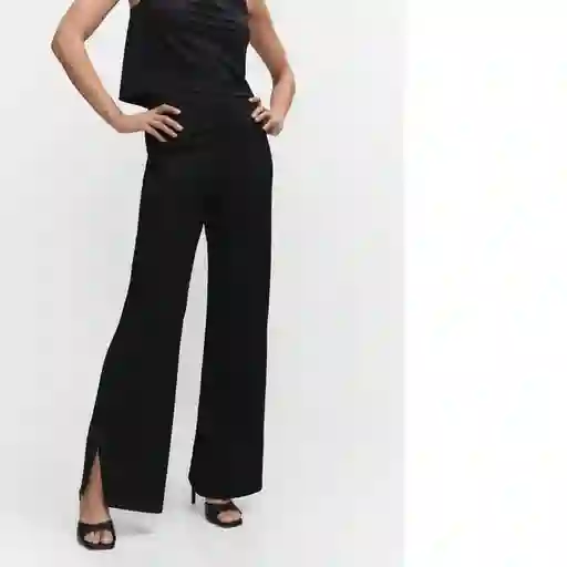 Pantalón Cintita Negro Talla S Mujer Mango