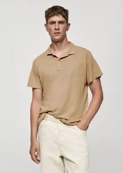 Polo Amberes Beige Talla M Hombre Mango