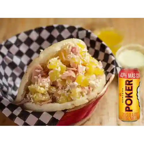 Combo Arepa Hawaiana + Poker 330 ml