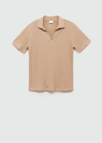 Polo Creto Beige Talla L Hombre Mango